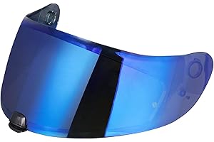 VCOROS Helmet Vsier for C70 FG-17 IS-17, Motorcycle Helmet Visor, Motorcycle Wind Protection Helmet Lens Visor Full Face, Motorcycle Helmet Accessories Replacement (Chrome Blue)