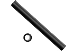 OPERMAXER Tube de plongée en laiton extra long 400 mm pour siphon universel, rallonge de tuyau de 1 1/4" x 32 mm, tuyau de réglage avec joints, noir mat