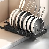 Telescopic Rail Pan Cookware Organizer