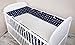 Amilian® Baby Cot Bumper Wrap Around Protection For Baby's Bed With Head Guard 100% hypo-Allergenic 100% Cotton Breathable and non-toxic materials Anti-allergic Star Print Navy Blue Available In 3 Sizes (420 cm x 30 cm) (360 cm 30 cm) (180 cm x 30 cm)