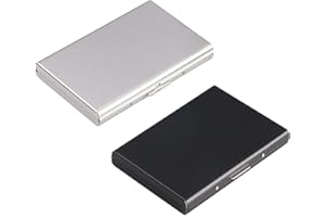 Vicloon Porte-Carte de Crédit Visite Métallique avec la Technologie de Blocage RFID,Cool Etui de Carte de Visite Slim Métal - 6 Slots pour Vos Cartes de Crédit