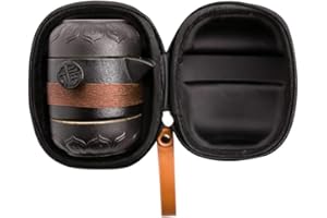 ORIENTAL RIVERKIT Portable Travel Tea Set with Case, Chinese Kung Fu Teapot 1 Pot 2 Cups, Ceramic Tea Pot Set, for Outdoor Picnic Business