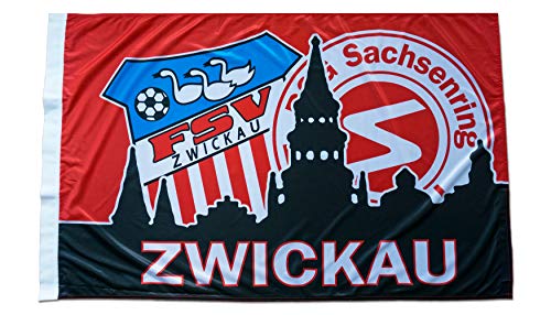 BSG Sachsenring Zwickau FSV Zwickau Schwenkfahne Fahne Flagge 120x80 cm Lizenzprodukt