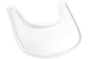 LIROPAU Vassoio compatibile con sedia Stokke Tripp Trapp, superficie liscia e forte assorbenza, 100% senza BPA, facile da montare, accessorio per seggiolone per bambini da 6 a 36 mesi, bianco