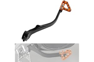 NICECNC Bremshebel Fußbremshebel Bremspedal Pedal Kompatibel mit KTM 690 Enduro R/690 SMC R 2011-2018, Husqvarna 701 Enduro/701 Supermoto 2016-2019 Orange Black