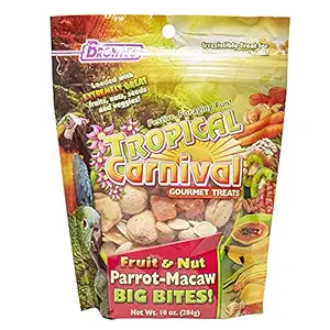 F.M.Brown's Tropical Carnival Fruit & Nut Parrot-Macaw Big Bites!, 10 oz