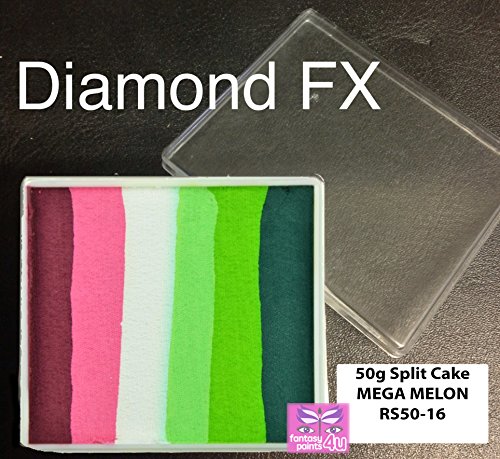 Diamond FX 50g Split Cake Face Paint ~ Mega Melon (RS50-16)