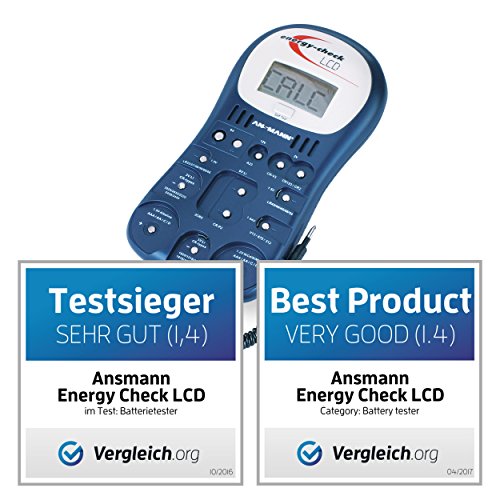 ANSMANN Energy Check LCD Testsieger (Vergleich.org 03/2017) Akkutester Batterietester Teststation Kapazitätsanzeige für Akkus Batterien Knopfzellen - 2