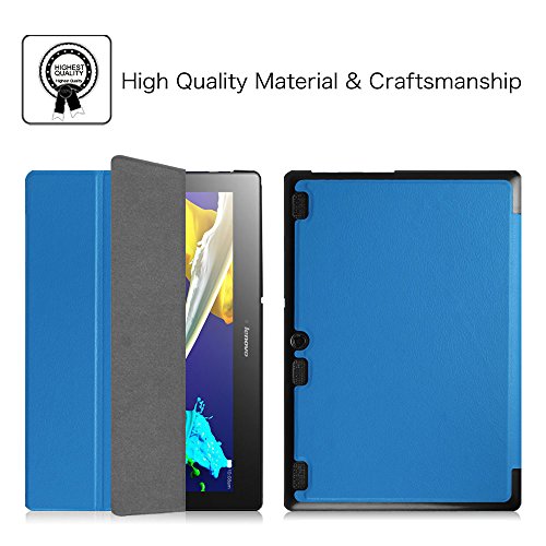 Fintie Lenovo Tab 2 A10-30 / Tab 2 A10-70 / Tab 3 10 Plus Hülle – Ultra Slim Superleicht Schutzhülle Tasche mit auto Sleep / Wake Funktion für Lenovo Tab 2 A10-30 / A10-30L / A10-30F / Tab 2 A10-70 / A10-70L / A10-70F / TAB3 10 Plus / Tab 3 10 Business 10,1 Zoll Tablet, Königsblau - 2
