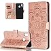 Produktbild HMTECH Für Huawei Honor 8X Hülle,Für Huawei Honor 8X Handyhülle Prägung Mandala-Blume Flip Case PU Leder Cover Magnet Schutzhülle Tasche Ständer Handytasche für Huawei Honor 8X,LD Mandala Rose Gold