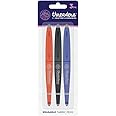 Threaders Erasable Sewing Marker Pens-Pack of 3, Including Blue, Red and Black-Ideal for Marking On Fabric for Tacking, Cutting and Hemming, Multi, one Size