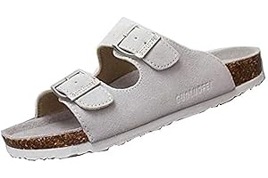 Asifn Verano Casa Zapatos Chanclas Hombre Mujer Zuecos Sandalias Descubierta Corcho Correa Gamuza Ajustable Zapatillas Playa