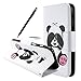Produktbild Galaxy A3 2017 Hülle, Fraelc Samsung A3 (2017) Schutzhülle Flip Tasche Wallet Case Cover PU Ledercase Bookstyle Multi Funktion Handytasche für Samsung Galaxy A3 2017 mit Kleiner Panda Design Motiv Leder Handyhülle