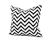 LAAT Simple Geometric Decorative Wavy Patterns Pillow Case Cushion Cover for Sofa - 20 x 20 Inches/ 50*50cm (Black-L)
