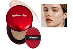 SONGVISON Red Cushion Foundation Light Texture, Semi-Matte Finish 72-Hour Wear Buildable Coverage Sun Protection, Waterproof, Clear Makeup Red+Shell+Air Focuses on Keeping The Coverage Great