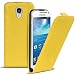 Produktbild Samsung Galaxy S4 Mini PU Leder Hülle, Conie Mobile FlipCase, Klapptasche Handytasche Schutzülle Premium Fliptasche in Gelb