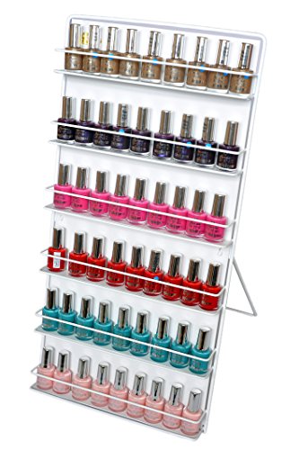 Nagellack Aufsteller in 6 Ebenen (freistehend oder zur Wandmontage) Weiß