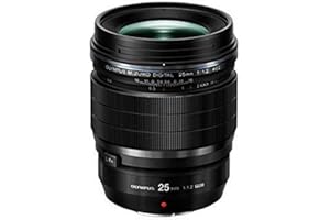 Olympus M.Zuiko Objectif Digital ED 25mm 1:1.2 Pro, adapté à tous les appareils photo MFT (modèles Olympus OM-D & PEN, Panasonic série G), noir