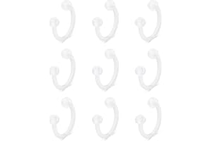 Briana Williams 16 G plastikowy kolczyk do piercingu podkowa, bioflex, okrągłe, barbell, przezroczyste kolczyki do ust, nos, septum, do brwi, biżuteria 6/8/10/12 mm