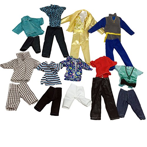 Lance Home 5 Set Moda Fatto a Mano Abbigliamento Casual Costume Manica Corta Pantaloni a Scacchi per 32cm Bambole Stili Casuali