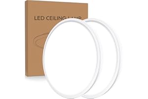 slochi [ 2 Pack] Bathroom Lights, 2050LM Round Ceiling Lights,6500K,150W Equivalent,Ultra-Thin,Small,Dome,Waterproof Modern LED Flush Mount Ceiling Lamp for Bedroom,Kitchen,Toilet,Utility RoomØ22CM