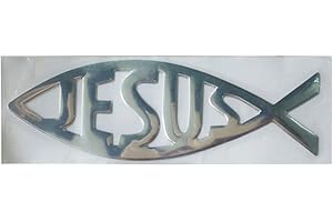 YO-HAPPY Jesus Fish 3D Adesivo per Auto PVC Morbido Cromato Distintivo dell'emblema Car Styling Decorazione Decalcomania Impermeabile Adesivo Decalcomania Cristiana