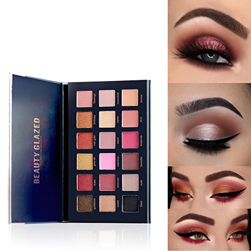 18 Farben Schönheits Kosmetik Wasserdicht Lidschatten Palette Eyeshadow-Nature Glow Schimmern Glitzer Matt Augen Schatten - 5