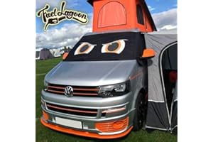 FUEL LAGOON Rocky Transporter T5 Window Screen Curtain Wrap Cover Frost Protection Blinds Eyes (Orange) camping campervan