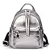 Produktbild WGKUMMQN Mini Rucksack Dame Pu Leder Mode Brot Sport Rucksack wasserdichte Leichte Student Bag Tote