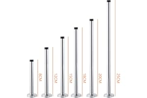 CKLHCFF Türstopper Edelstahl (1 Stück), Premium Tür Stopper ohne Bohren mit Gummiring Silber Door Stopper massiv Edelstahl Schwerer Türstopper(Silber-25cm)