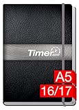 Image de Chäff-Timer Premium 2016/2017 A5 graues Gummiband + Einstecktasche, 18 Monate bis Dez 2017
