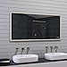 Produktbild Lux-aqua Design Badspiegel Lichtspiegel Wandspiegel mit Rahmen aus gebürstetem Aluminium 140x70cm MAU17-140, Glas, Silber, 140 x 70 x 3.2 cm
