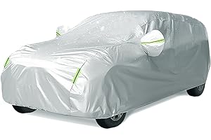 BEXITA SUV Car Cover Waterproof Outdoor Heavy Duty Full Exterior Covers with Cotton Lining Sliver UV Protection Winter Car Windsheld Snow Cover for SUV; Size XL: Max510cm/201in