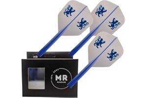 Mr Bundles Integrated Dart Flight And Shaft, Medium | Pack Of 3 | Precision Moulded 2-In-1 Dart Flights And Dart Stem | Professional Dart Accessories
