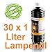 Produktbild Lampenöl 30 x 1 Liter hochrein rauchfrei & geruchsfrei Brennstoff für Gartenfackeln Öl-Lampen Öllaternen Bambusfackeln Wandfackeln Campingkocher uvm. 1Liter Flaschen für handliche & sichere Anwendung