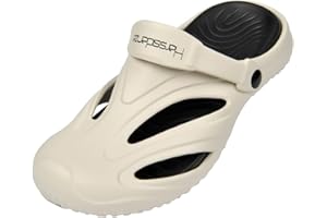 Harssidanzar Zuecos de Hombre y Mujer Zapatos de jardín,Sandalias de Playa Antideslizantes con Plantillas extraíbles Exterior Interior HU201EU