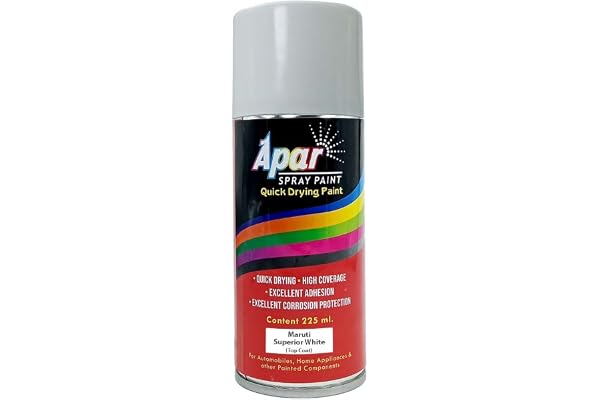 APAR Automotive Spray Paint Superior White (RC Colour Name) Compatible for Maruti Cars -225 ml (Pack of 1-Pcs)