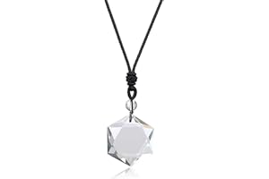 COAI Pendentif Étoile de David Pierre Ajustable Unisexe