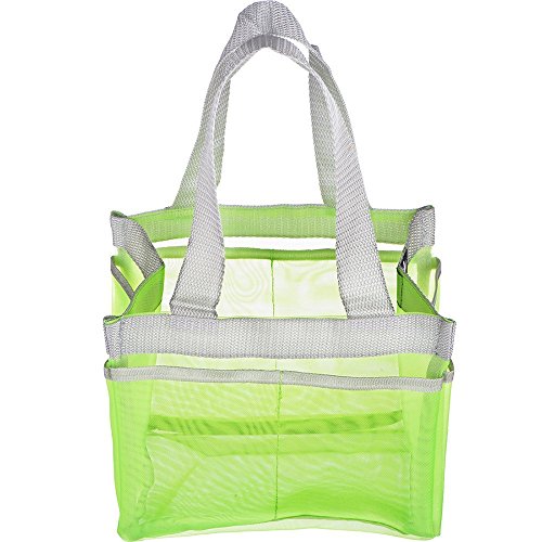 Shower Caddy – Quick Dry Hanging Dorm Shower Caddy – Gym Shower Caddy – Hanging Toiletry Bag – Shower Tote – Shower Caddies Organizer – Shower Bag 7 Storage Totes Compartments – Shower Tote (Grün) - 3