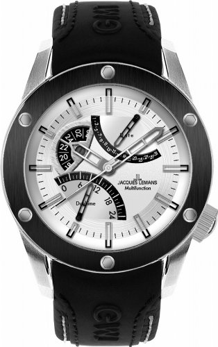 Jacques Lemans Sports Herren-Armbanduhr XL Liverpool GMT Analog Leder 1-1634B Jacques Lemans Sports Herren-Armbanduhr XL Liverpool GMT Analog Leder 1-1634B