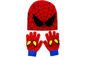 XRHOT Kids Winter Beanie Hat Scarf Gloves Set 2 in1, 2Pcs Knit Warm Toddler Winter Cap Gloves Neck Warmer for Boys Girls 2-8 Year, Winter Accessories Sets for Children Outdoor Sports