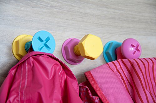 Original nuemira Trend Klebehaken, einsetzbar als Wandhaken, Türhaken, Kleiderhaken, Schlüsselhaken und Kinderhaken im Kinderzimmer, oder als trendy Highlight der Kindergarderobe, im 3er Set