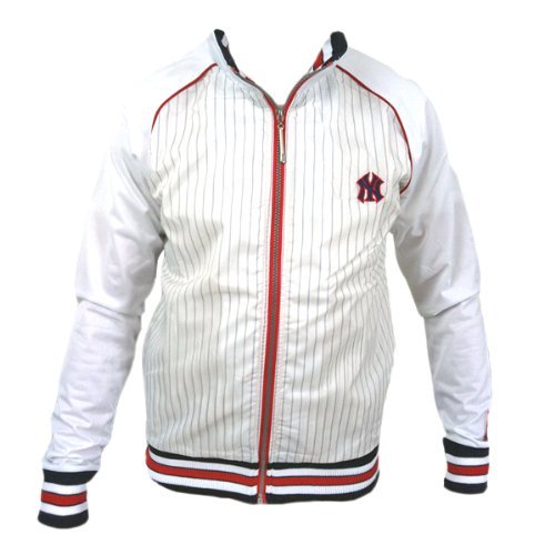 Majestic Contrast Fabric Veste/blouson De Sport Taille M-XXL Baseball Yankees MLB NY Wei?