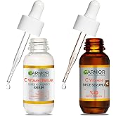 Garnier Vitamin C Bright Super Brightening Serum (30 ml) & Vitamin C Super Brightening Night Serum 30 Ml Skin Care Set