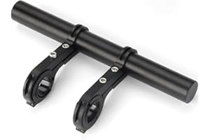 VIOJRLLY Extension de Guidon de Vélo, 30 cm Support Extension de Guidon en Aluminium, Multifonction Rallonge de Guidon de Vélo avec Clé Hexagonale, Lampe de Vélo Extenseur pour VTT et Trottinette