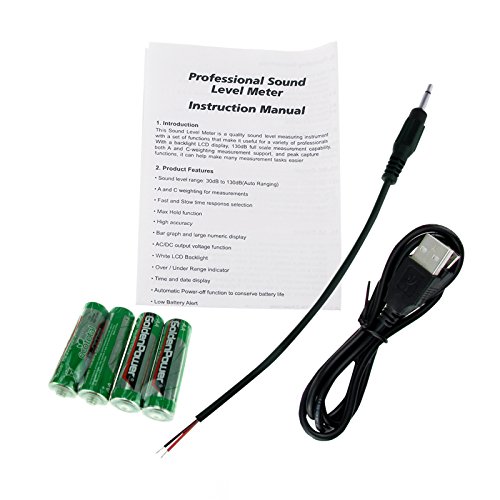 Kompaktes professionelles Schallpegelmessgerät mit Hintergrundbeleuchtung Hohe Messgenauigkeit Messung von 30dB-130dB - 8