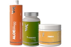 Weekontrol Pack TAF Detox Quemagrasas Aloe Vera Puro para Beber 99% + Té Termogénico Potente + Fibra Saciante. Digestión y Control de Peso (1200Gr, Aloe Mango-Té Tropical-Fibra Manzana)