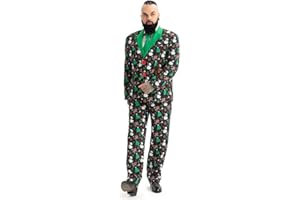 U LOOK UGLY TODAY Smoking męski Christmas Suit Party Mens Funny Novelty Xmas Jacket Costume
