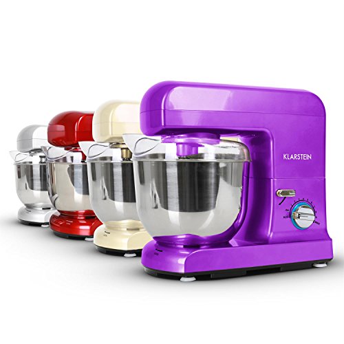 Klarstein Gracia Viola Küchenmaschine Rührgerät (1000 Watt, 10-stufige Geschwindigkeit, 5 Liter-Rührschüssel) lila - 8