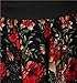 Hiya Women's Crepe Flower Panel Skirt (Red, Medium)